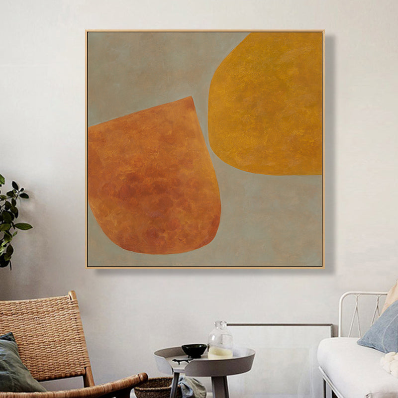 Abstract Pattern Canvas Art Scandinavian Style Textured Wall Decor in Soft Color