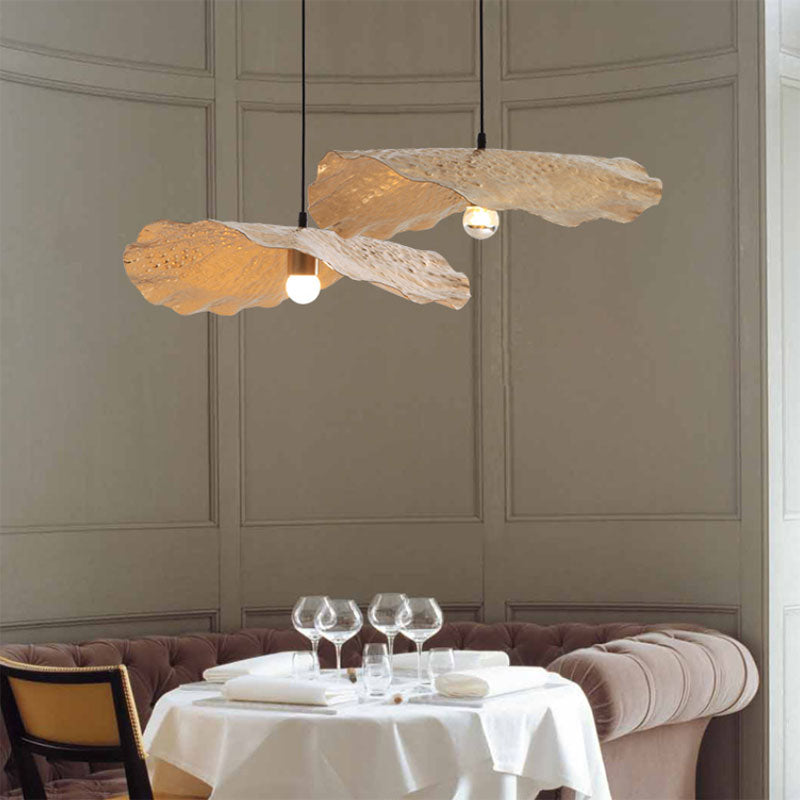 Metall Lotus Blatt Anhänger Licht Küchenstudienraum 1 Licht modernes hängendes Licht in Gold