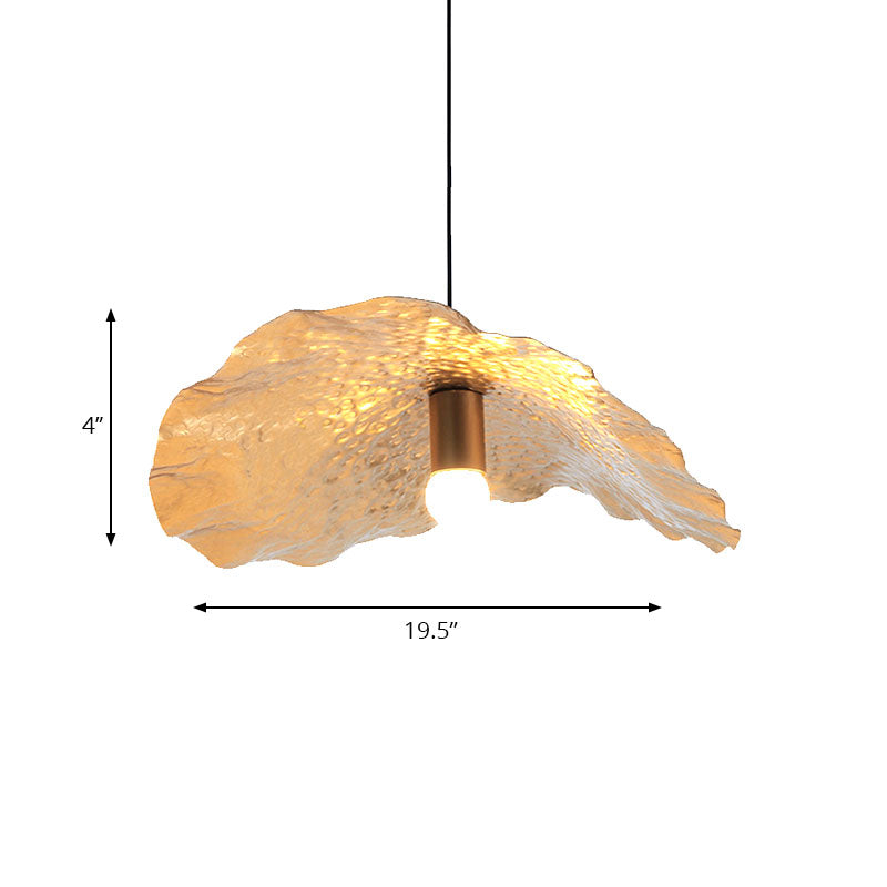 Metall Lotus Blatt Anhänger Licht Küchenstudienraum 1 Licht modernes hängendes Licht in Gold