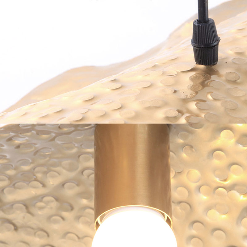 Metall Lotus Blatt Anhänger Licht Küchenstudienraum 1 Licht modernes hängendes Licht in Gold
