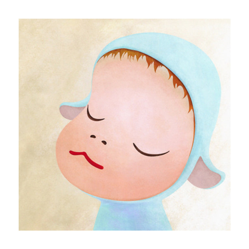 Pastel Illustration Baby Canvas Wall Art Figure Portrait Kids Textured Wall Decor