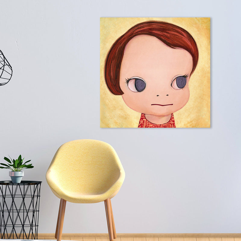 Pastel Illustration Baby Canvas Wall Art Figure Portrait Kids Textured Wall Decor