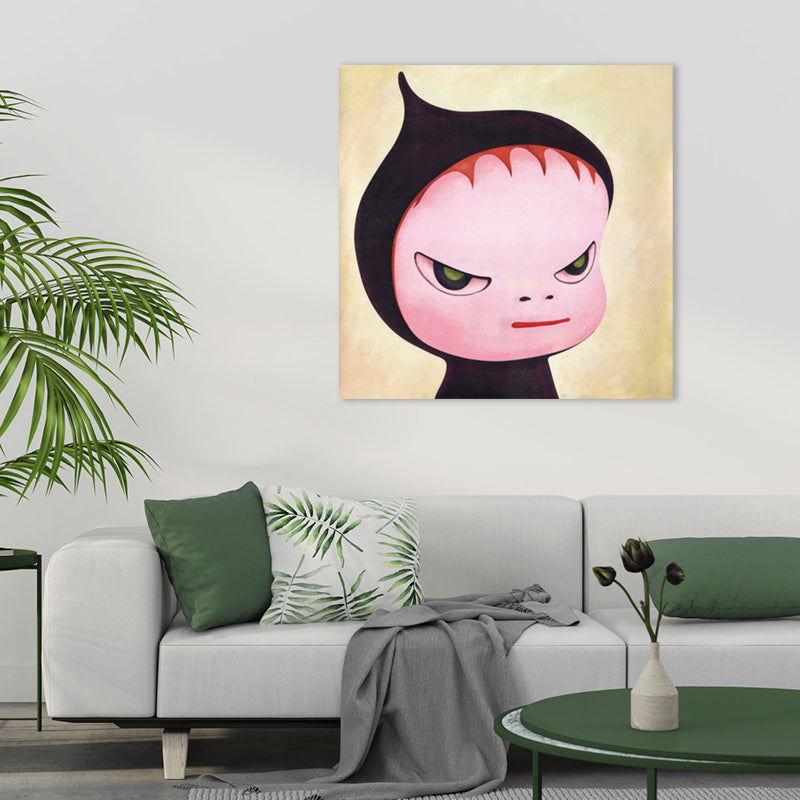 Pastel Illustration Baby Canvas Wall Art Figure Portrait Kids Textured Wall Decor