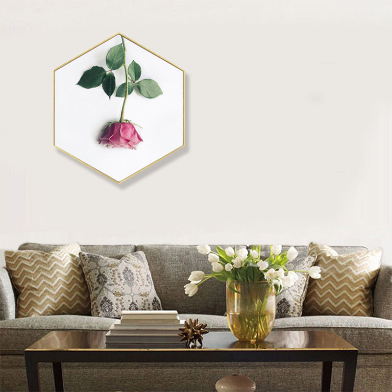 Fotodruck, Rosenblüten-Leinwand, helle Farbe, skandinavische Wanddekoration für Wohnzimmer