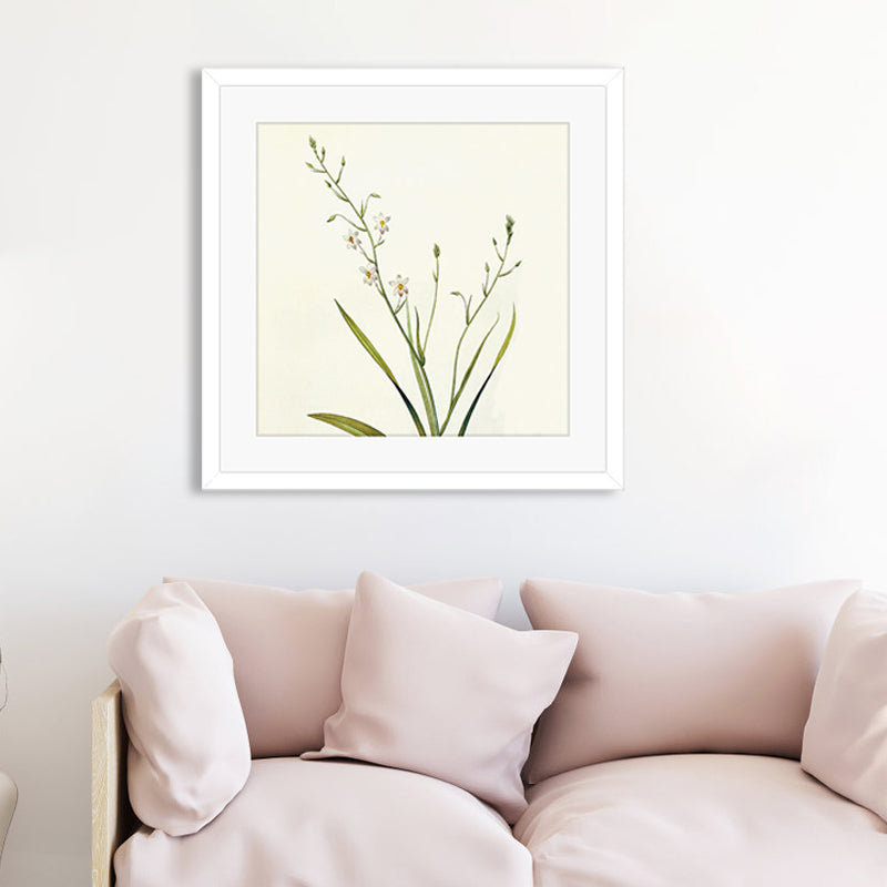 Floral Printed Wrapped Canvas Country Style Blossom Wall Art Decor in Pastel Color