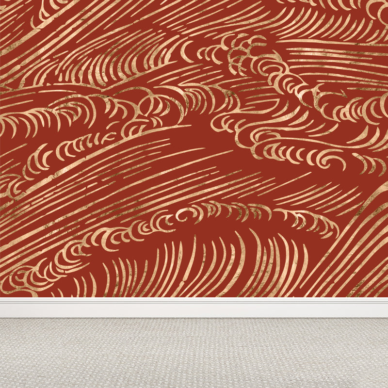 Flying Moire Print Mural Decal Guest Room Sky Scenery Wall Covering, Personalized