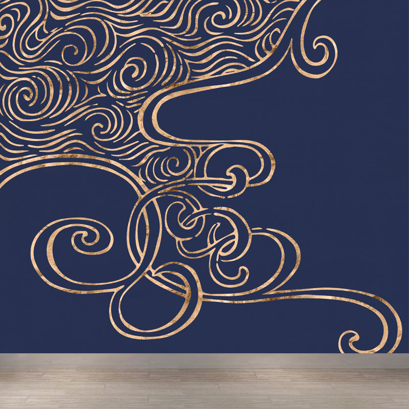 Flying Moire Print Mural Decal Guest Room Sky Scenery Wall Covering, Personalized