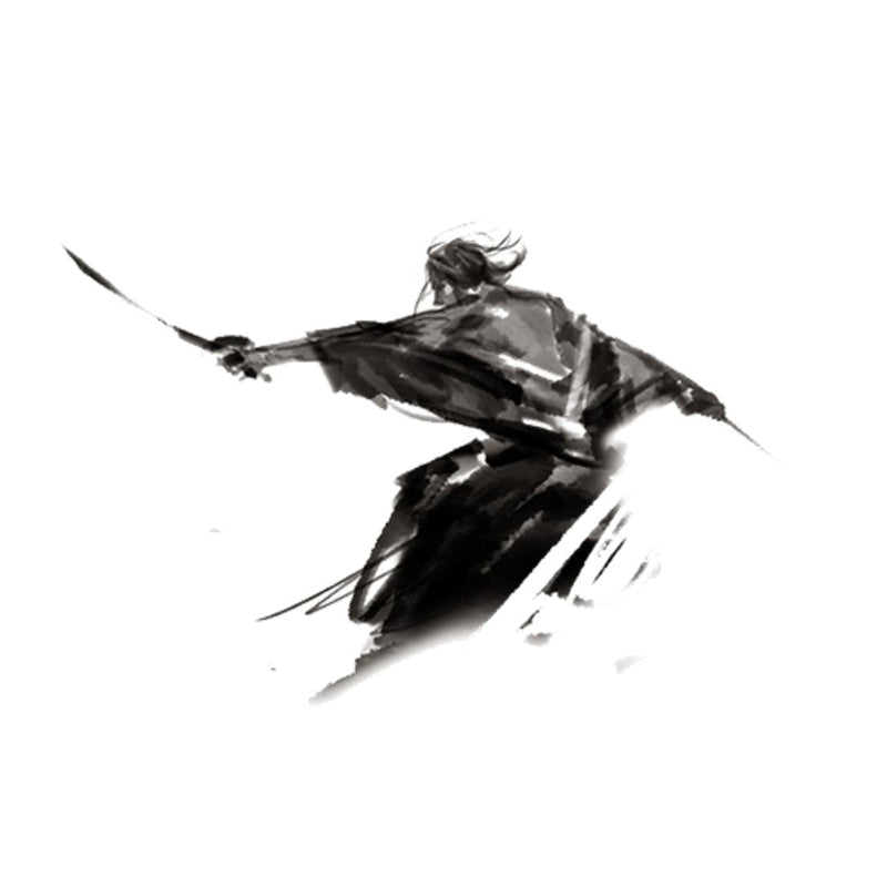 Contemporary Boys Mural Wallpaper Giant Fighting Warrior Pattern Black Wall Covering