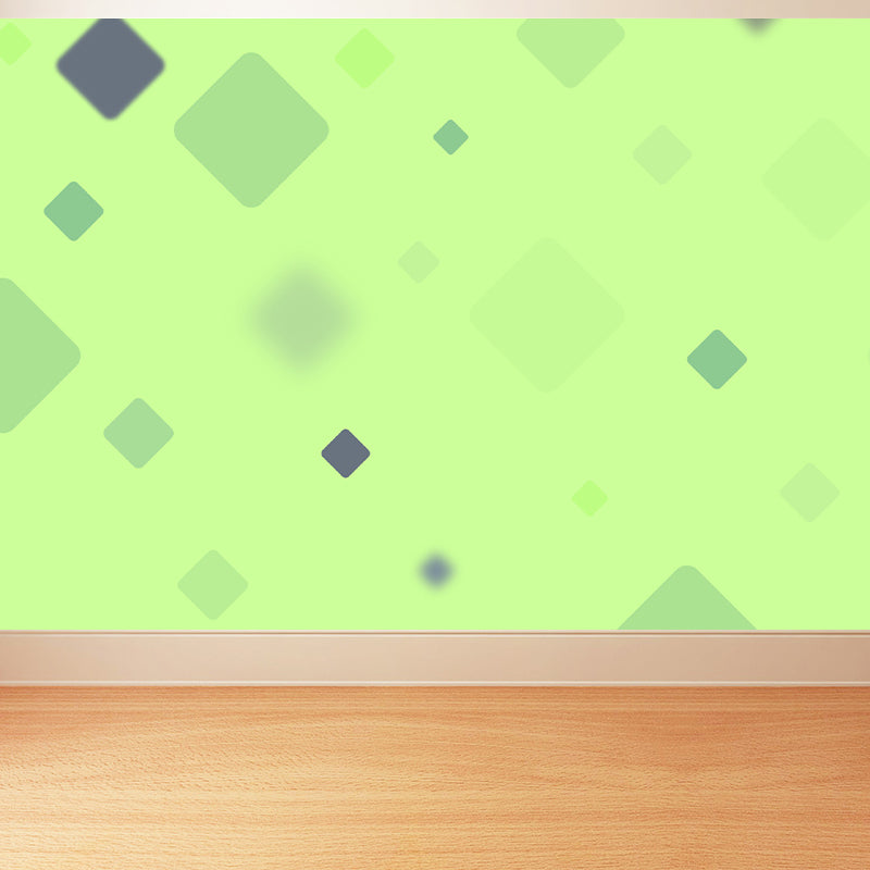 Bright Geometric Shapes Wallpaper Mural Moisture Resistant Modern Bedroom Wall Covering