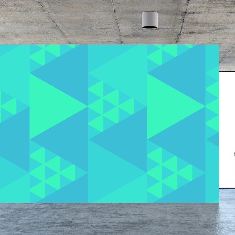 Bright Geometric Shapes Wallpaper Mural Moisture Resistant Modern Bedroom Wall Covering