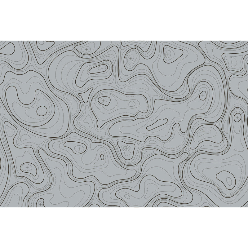 Modern Abstract Mural Non-Woven Cloth Stain-Proof Light Color Wall Art for Bathroom