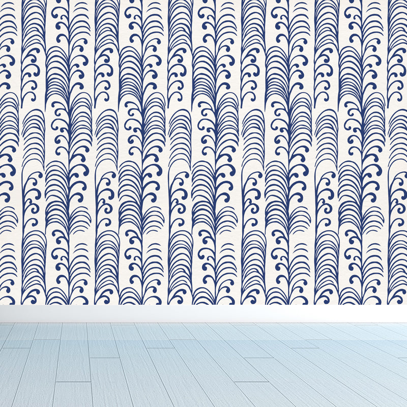 Full Size Illustration Modern Mural with Moire Pattern in Soft Color, Customised