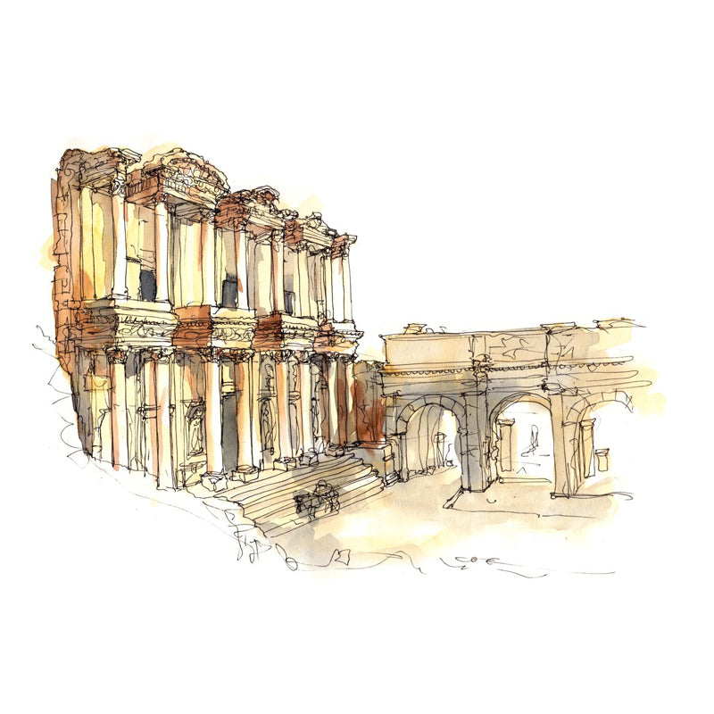 Famous Building Scene Mural Decal Modern Decorative Lobby Wall Art, Made to Measure