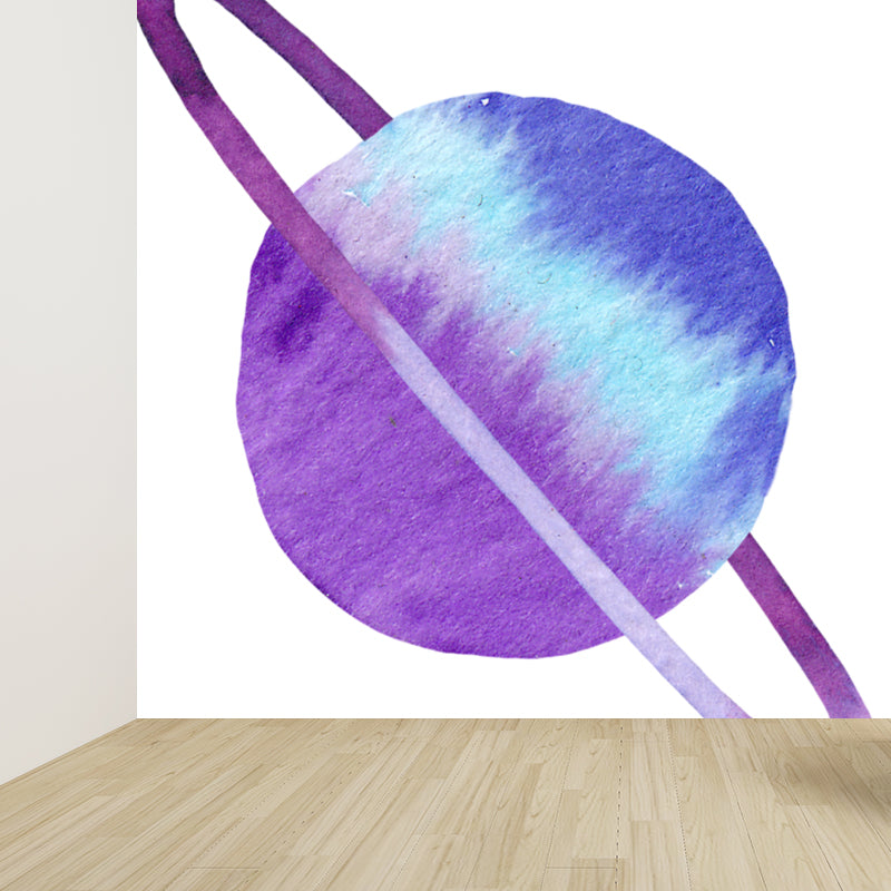 Outer Space Scenery Mural Wallpaper Contemporary Non-Woven Material Wall Covering