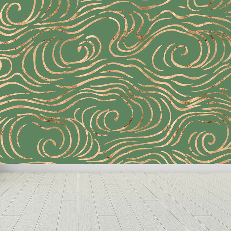 Fashion Moire Pattern Mural Wallpaper Sitting Room Sky View Wall Decor, Custom Printed