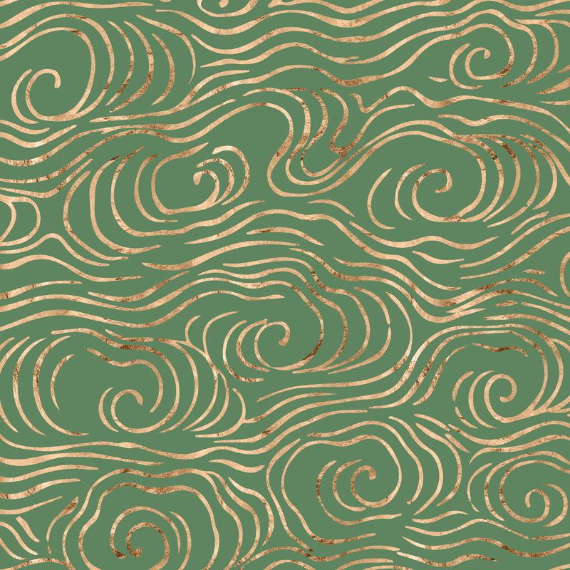 Fashion Moire Pattern Mural Wallpaper Sitting Room Sky View Wall Decor, Custom Printed