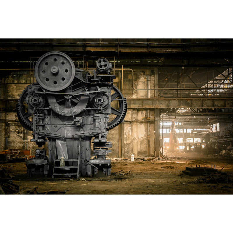 Photography Style Metal Gear Mural Decal Giant Wall Covering for Dining Room, Customised