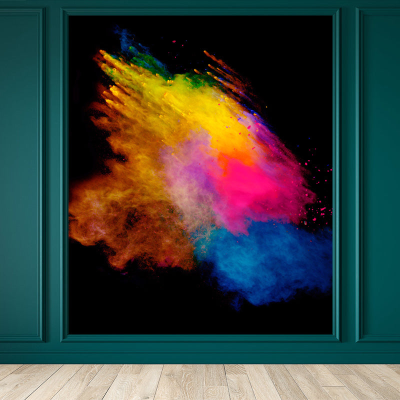 Huge Bursting Rainbow Wallpaper Mural Stain-Proof Modern Sitting Room Wall Decor