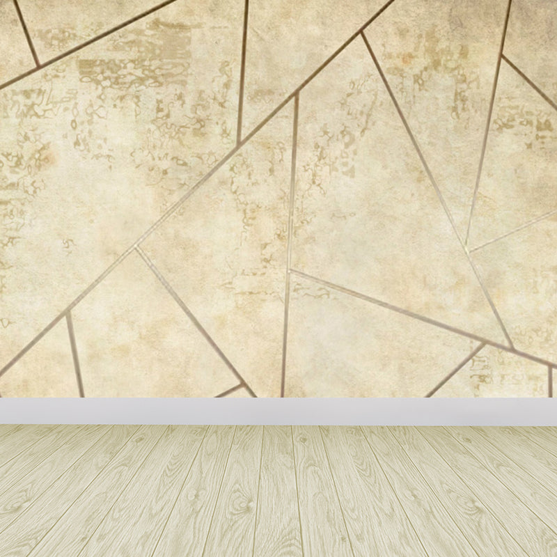 Industrial Metal Look Wallpaper Mural Non-Woven Waterproof Dark Color Wall Art for Room