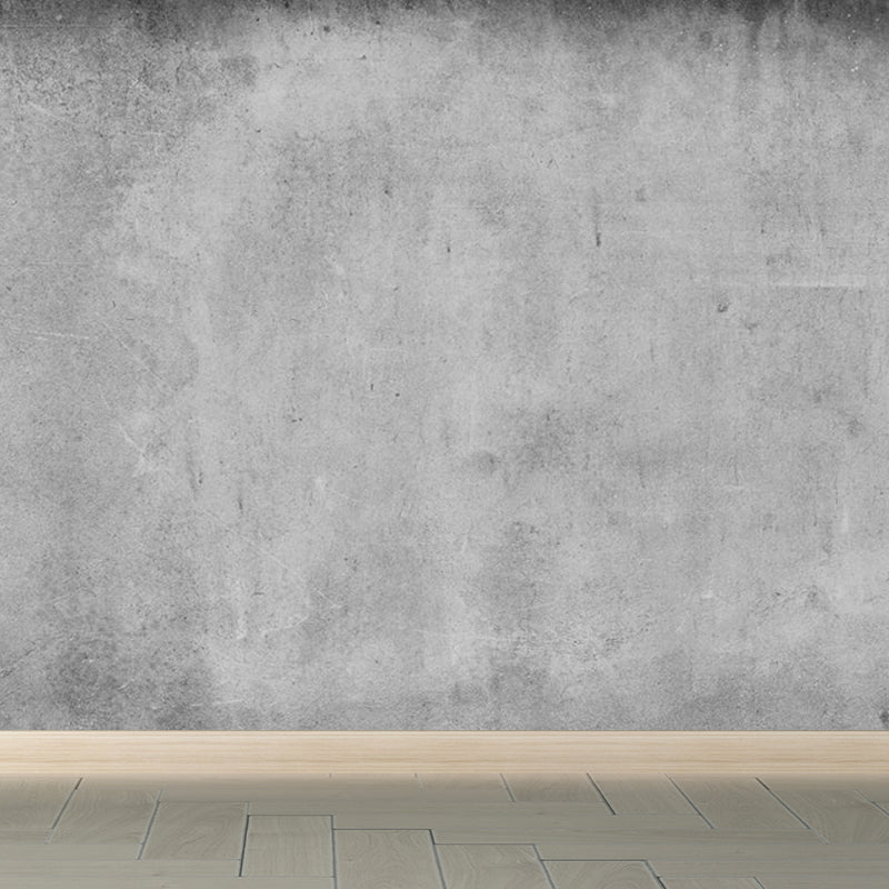 Industrial Metal Look Wallpaper Mural Non-Woven Waterproof Dark Color Wall Art for Room