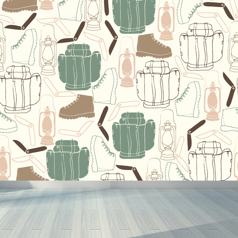 Pastel Weather Print Wall Mural Stain Resistant Modern Living Room Wall Covering