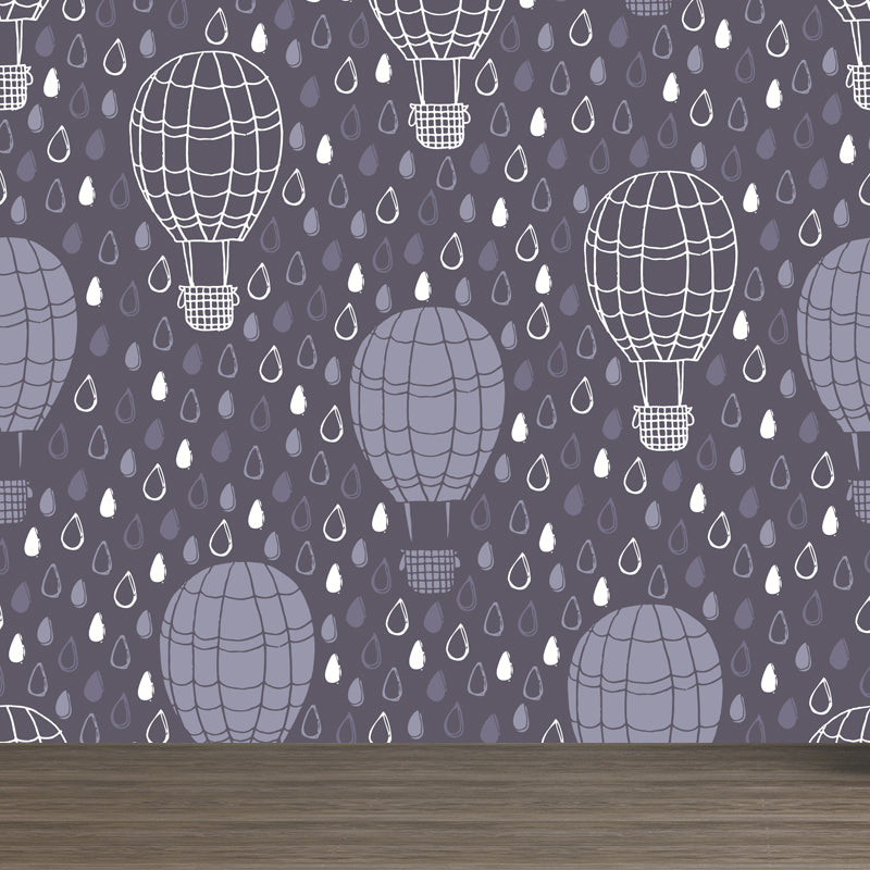 Pastel Weather Print Wall Mural Stain Resistant Modern Living Room Wall Covering