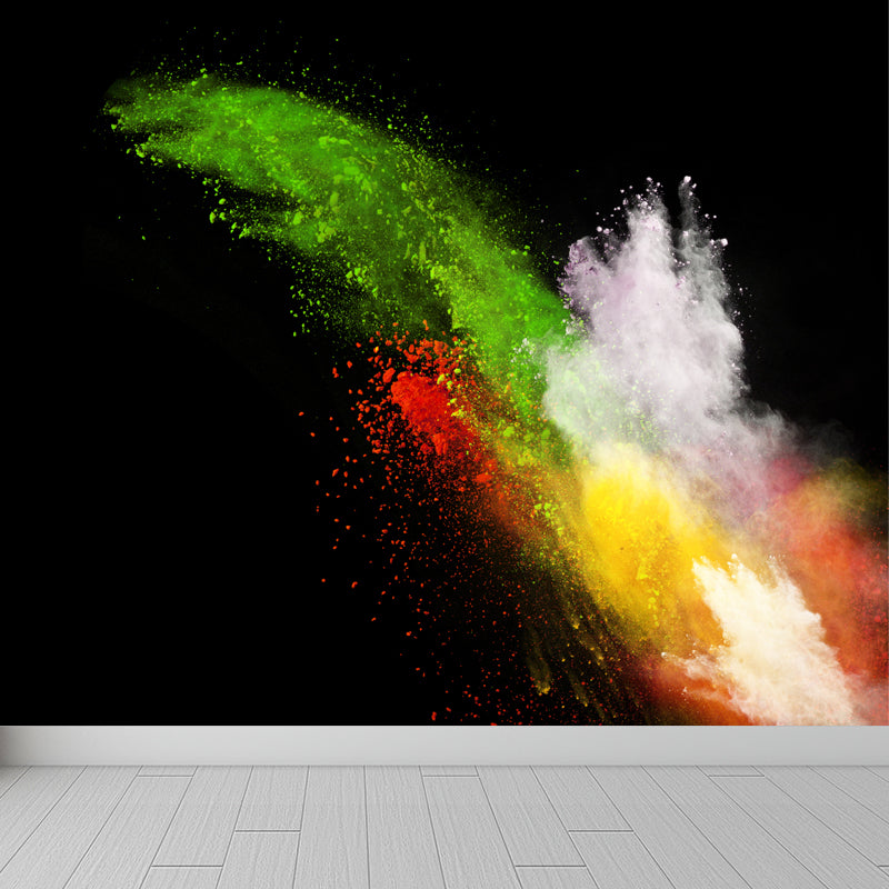 Abstract Flying Dust Print Mural Wallpaper Modernism Non-Woven Wall Art for Living Room