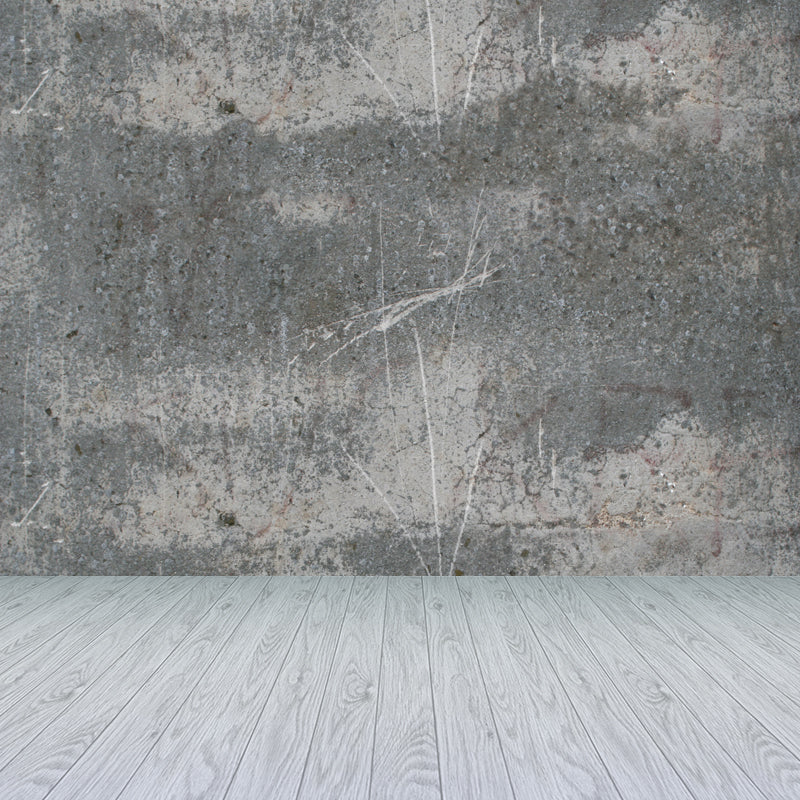 Large Iron Wallpaper Mural Industrial Style Nostalgic Metal Wall Decor in Dark Color