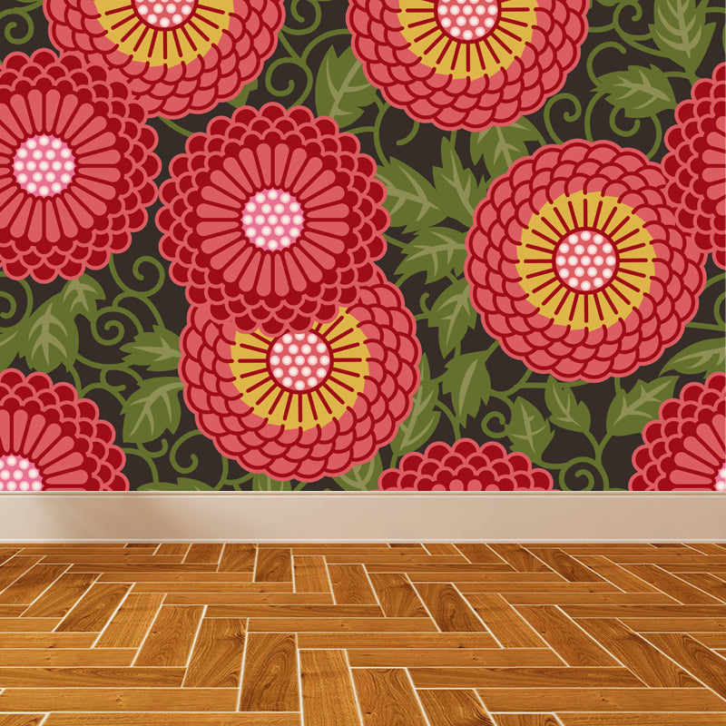 House Decor Paisley Print Mural Decal Customized Modern Wall Covering for Living Room