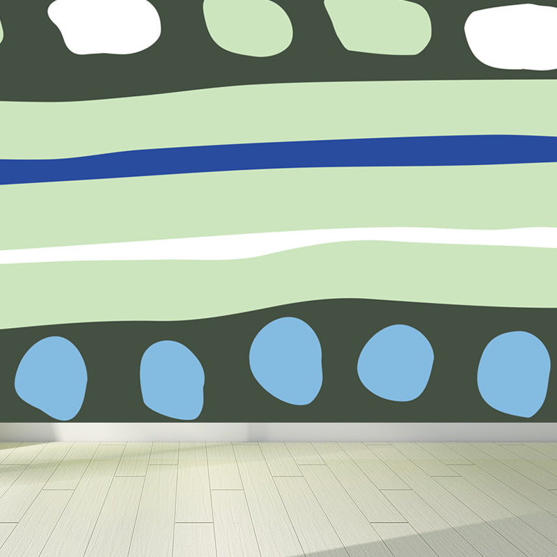 Abstract Pattern Wall Mural Contemporary Non-Woven Textured Wall Covering in Soft Color