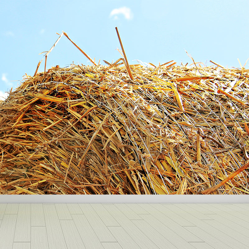 Photo Print Straws Wall Mural Decal for Dining Room, Light Color, Custom Size Available