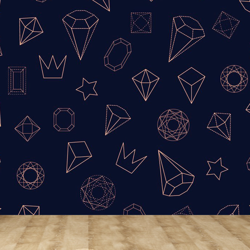 Pastel Color Modern Mural Wallpaper Universe Scenery Wall Covering for Guest Room