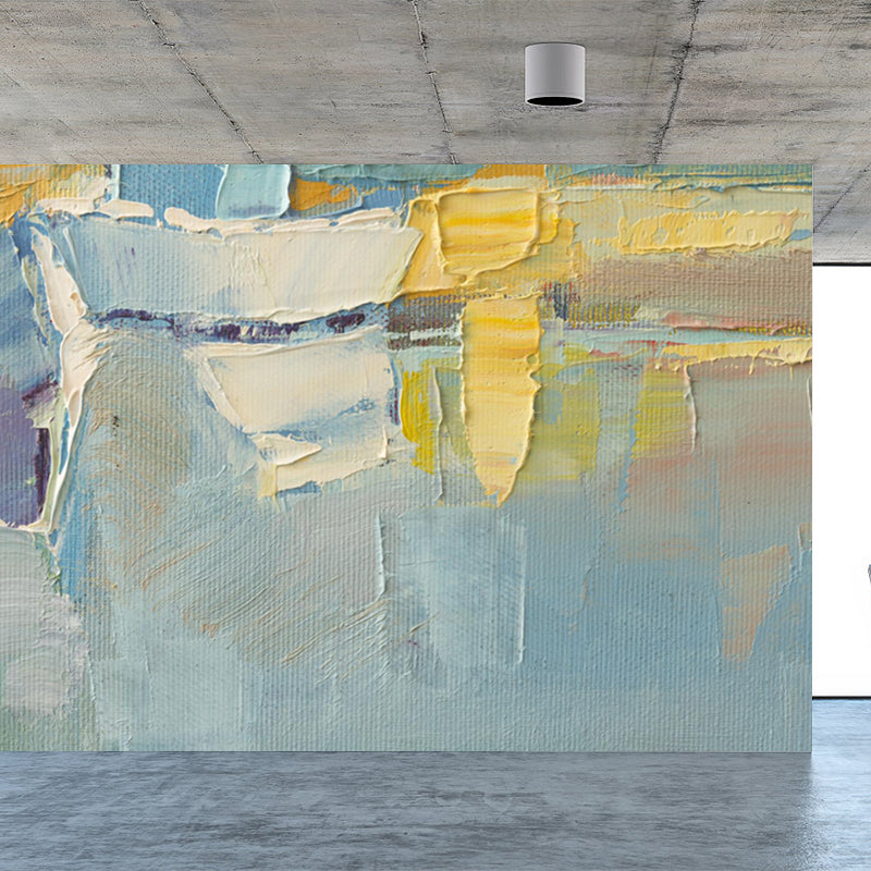 Klassische Ölgemälde-Wandmalerei in Pastellfarben, dekorative Wandkunst für das Wohnzimmer