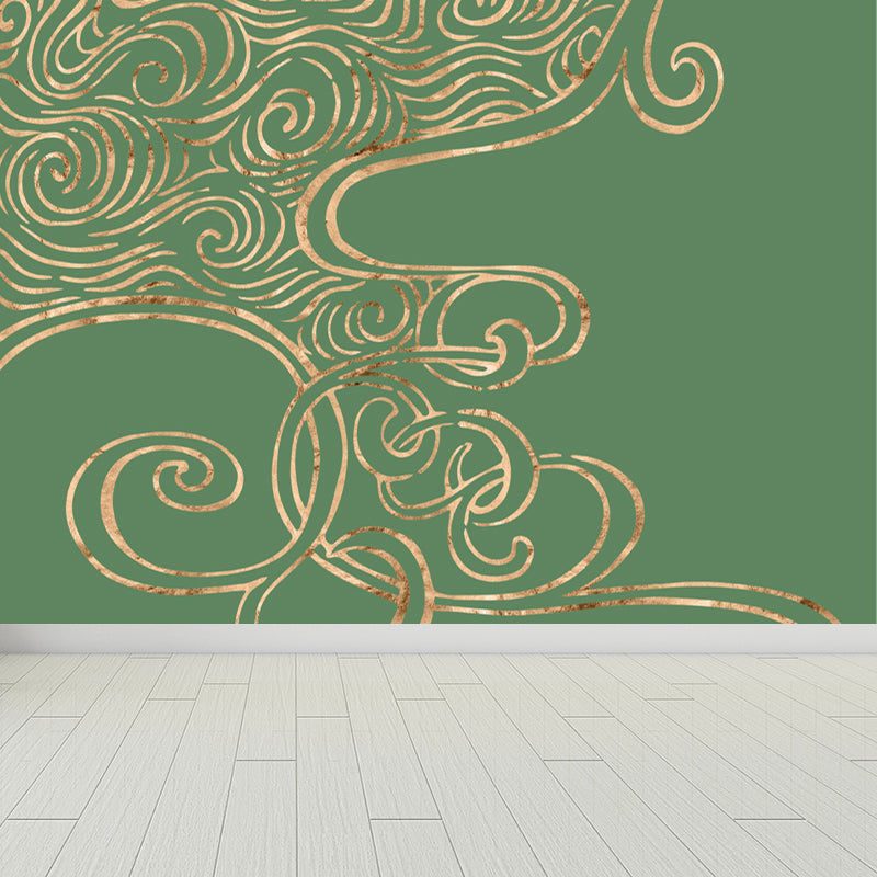 Cloud Pattern Mural Wallpaper for Dining Room, Pastel Color, Custom Size Available