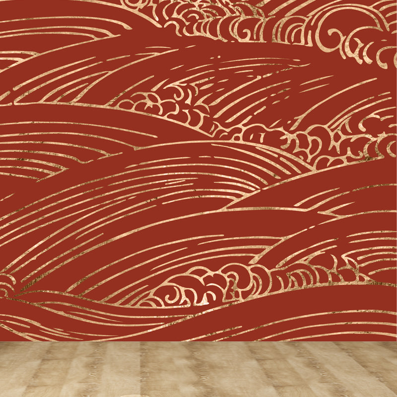 Cloud Pattern Mural Wallpaper for Dining Room, Pastel Color, Custom Size Available