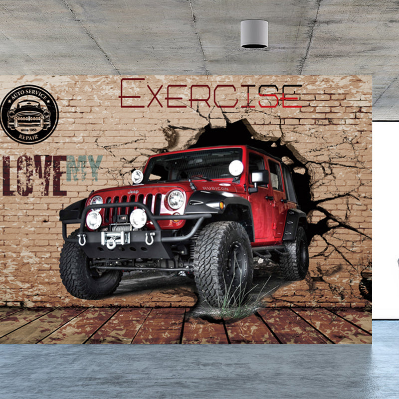 Cool Graffiti Mural Wallpaper Boys Bedroom Faux Metal Wall Covering, Made to Measure