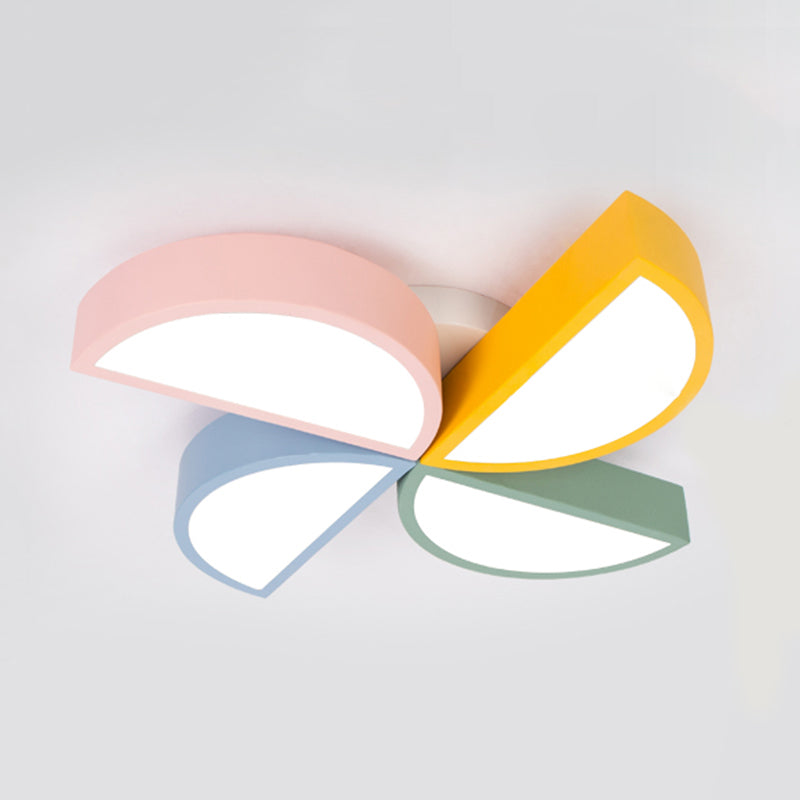 Metal Toy Windmill Ceiling Light Nursing Room Cartoon Multi-Color Flush Ceiling Light