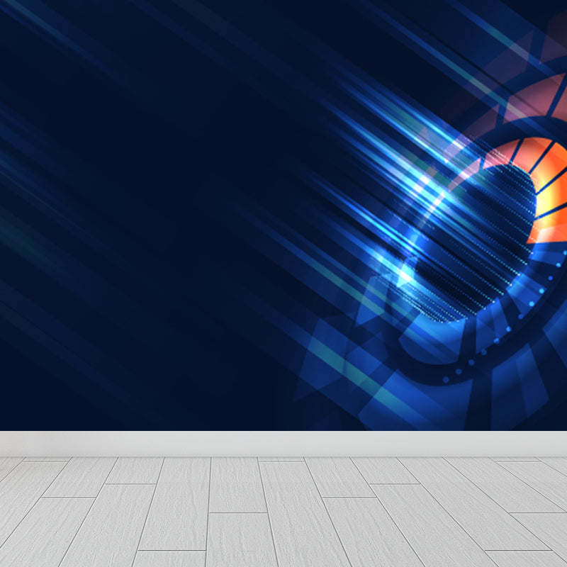 Science Fiction Halo Mural Wallpaper Dark Color House Interior Wall Art, Made to Measure