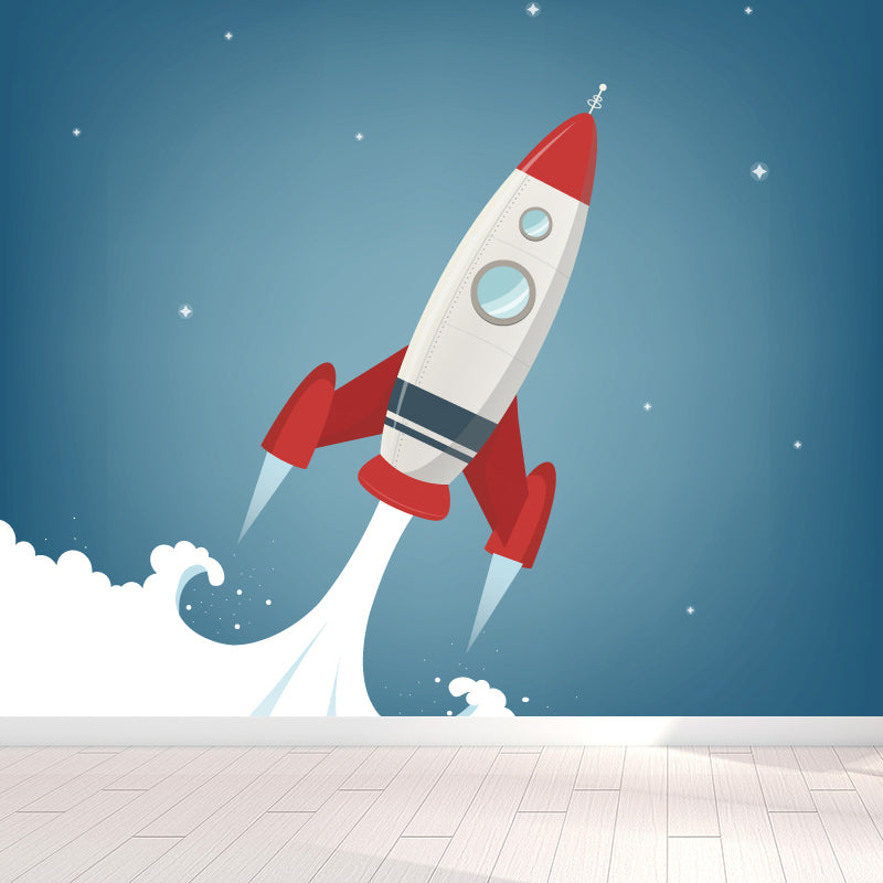 Light Color Outer Space Mural Decal Stain Resistant Children's Art Bedroom Wall Decor