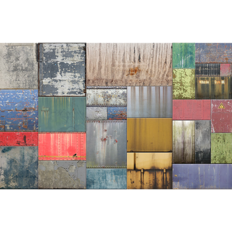 Metal Factory Equipment Mural Wallpaper Cyberpunk Non-Woven Wall Covering for Home
