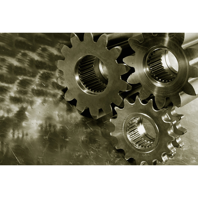 Photography Metal Gear Mural Wallpaper for Study Room, Pastel Color, Made to Measure