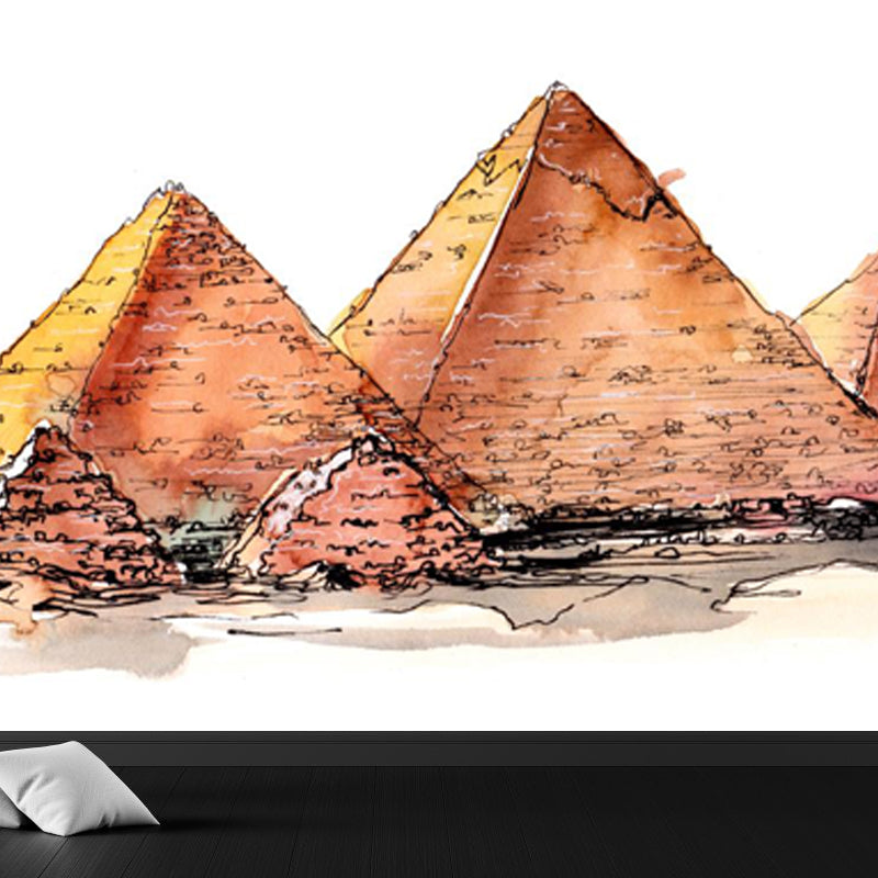 Stain Resistant Architecture View Mural Non-Woven Contemporary Wall Covering for Kitchen