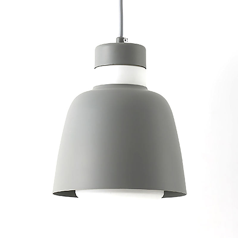 Black/Pink/Yellow Bell Ceiling Pendant Light Modernism 1 Light Metal Hanging Lamp Kit