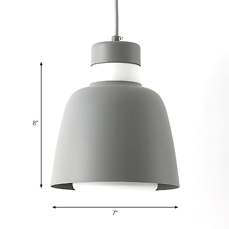 Black/Pink/Yellow Bell Ceiling Pendant Light Modernism 1 Light Metal Hanging Lamp Kit