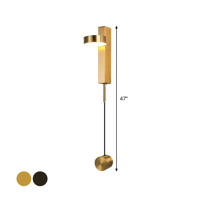 Rectangle noir / or Flush Mount Murce SONCLICITÉ SIMPLICITÉ LED ÉCLAIRAGE MUR METALLIQUE AVEC STIT AVEC