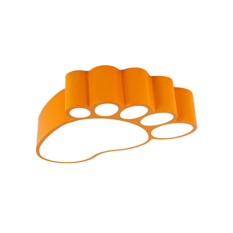 Acryl-Fußtritt-ähnliche LED-Unterputzlampe für Kinder, rot/gelb/blau, bündige Deckenleuchte für den Kindergarten