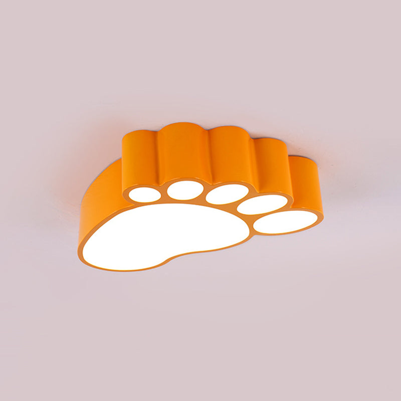 Acryl-Fußtritt-ähnliche LED-Unterputzlampe für Kinder, rot/gelb/blau, bündige Deckenleuchte für den Kindergarten