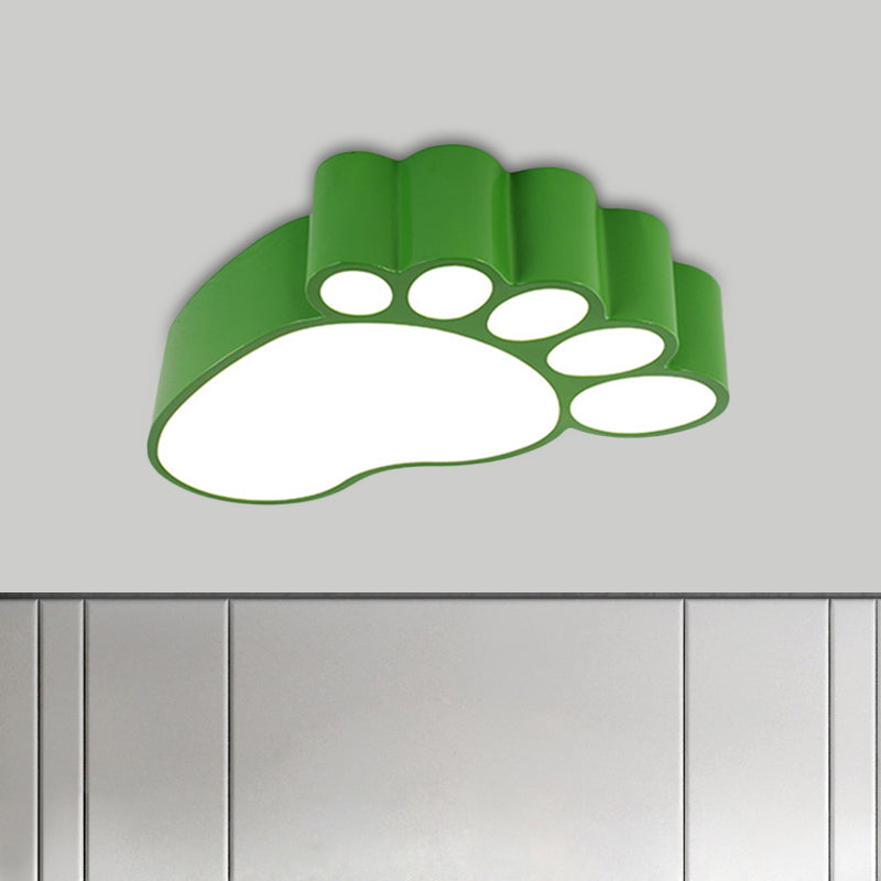 Acryl-Fußtritt-ähnliche LED-Unterputzlampe für Kinder, rot/gelb/blau, bündige Deckenleuchte für den Kindergarten