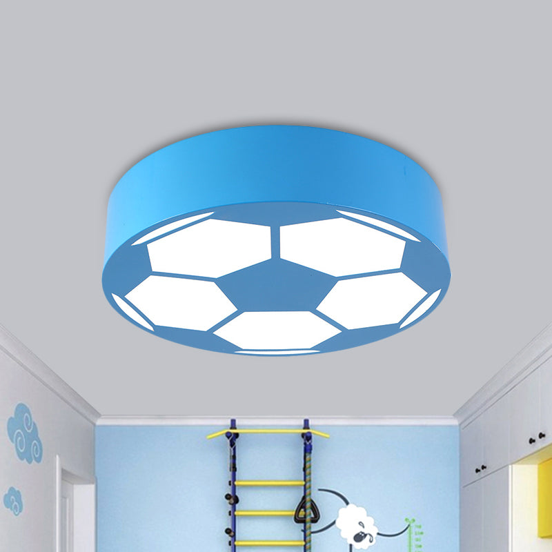 Plafonnier LED en métal de style enfant avec abat-jour en acrylique, rouge/jaune/bleu