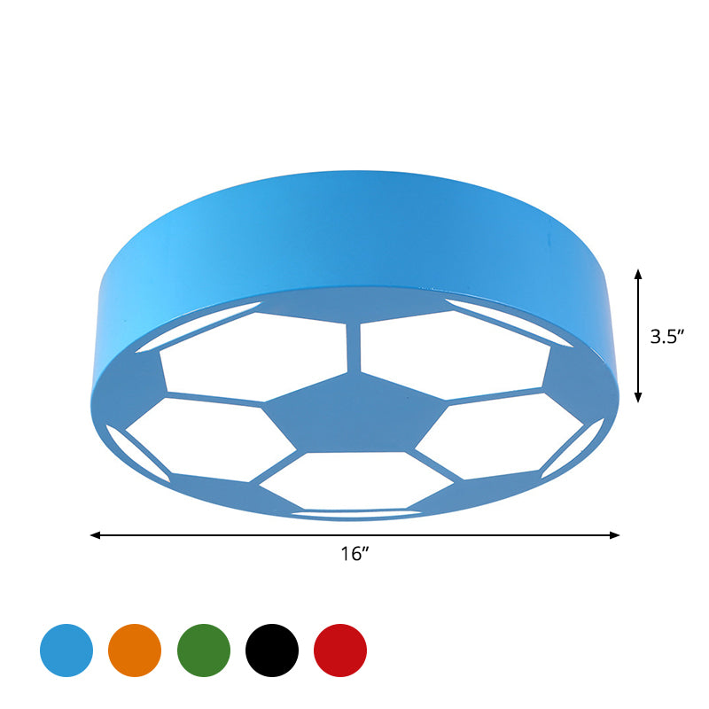 Plafonnier LED en métal de style enfant avec abat-jour en acrylique, rouge/jaune/bleu